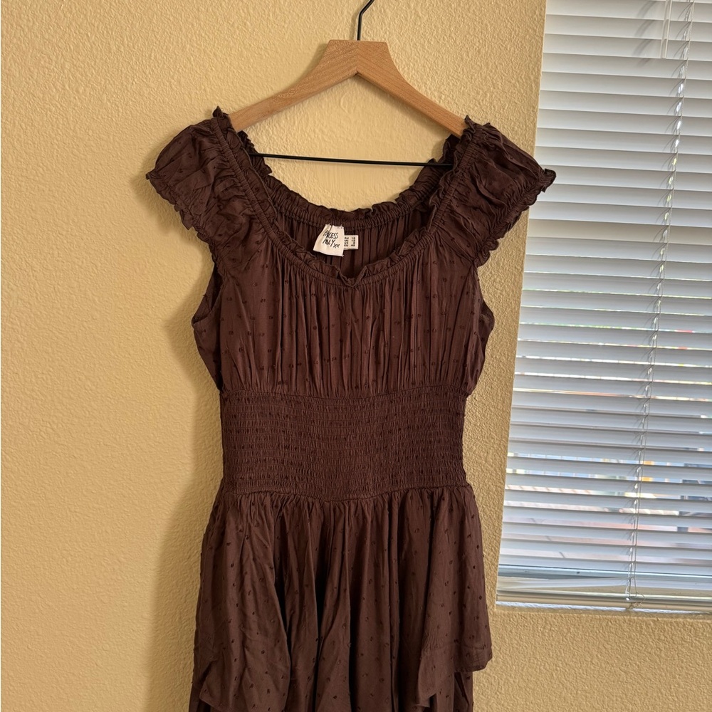 Princess Polly Chocolate Textured Romper - Picture 4 of 4